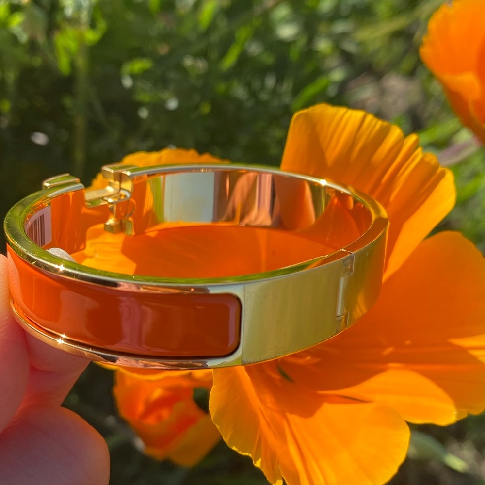 👑🍊 SOLD - HERMÈS Clic H Bracelet Size PM 🍊👑 - Picture 9 of 14